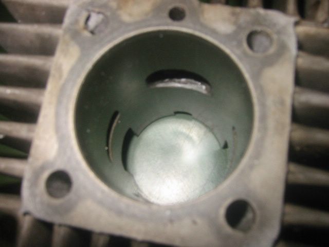 Airsal 70cc Puch cylinder port view
