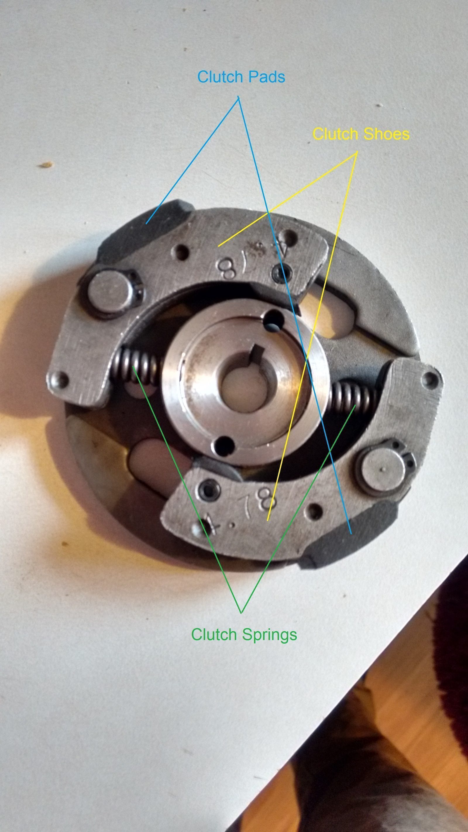 Puch E50 centrifugal clutch diagram