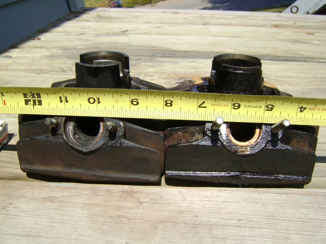 Comparison of stock vs ported exhaust port openings on 2-stroke cylinders